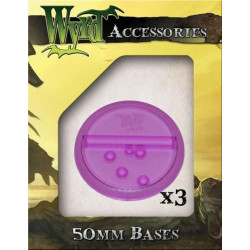 Purple 50mm Translucent Bases (3 pack)