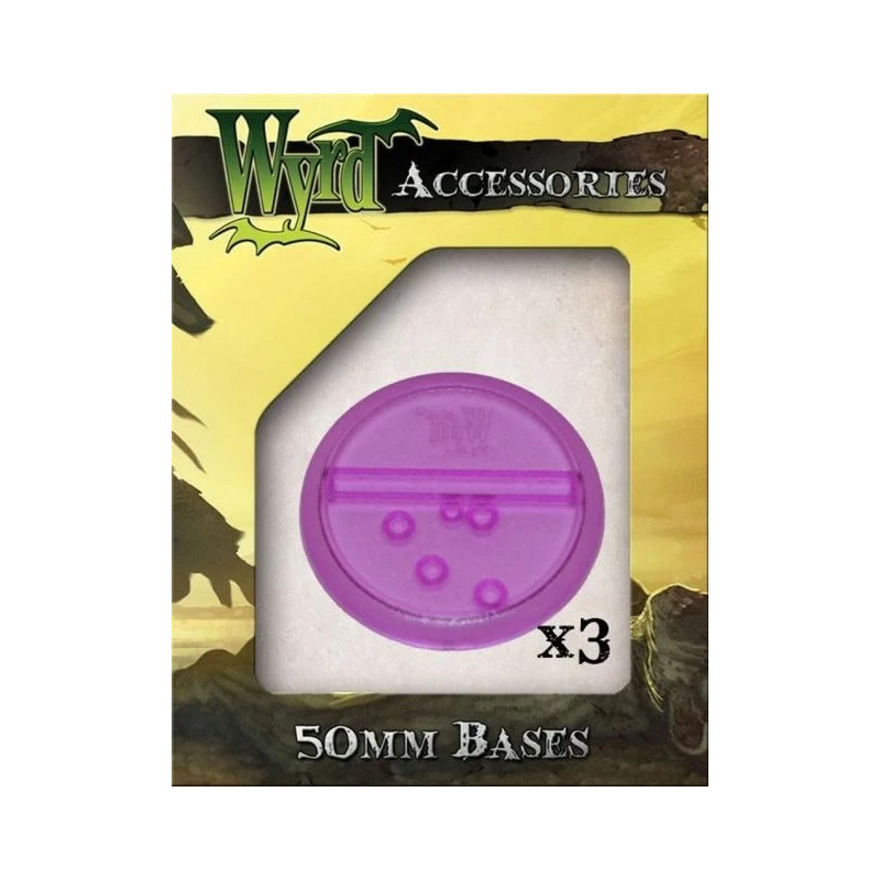 Purple 50mm Translucent Bases (3 pack)