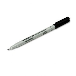 Water Soluble Single Black Marker Medium-Tip (Folienstift)