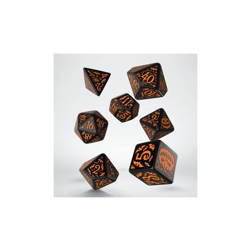 Halloween Pumpkin Black & orange Dice Set