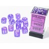 Borealis® 16mm d6 Purple/white Luminary™ Dice Block™ (12 dice)