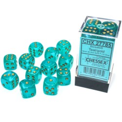 Borealis® 16mm d6 Teal/gold...