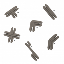 Plastic Terrain Clips - Brown