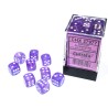 Borealis® 12mm d6 Purple/white Luminary™ Dice Block™ (36 dice)