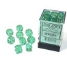 Borealis® 12mm d6 Light Green/gold Luminary™ Dice Block™ (36 dice)