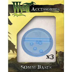 Blue 50mm Translucent Bases (3 pack)