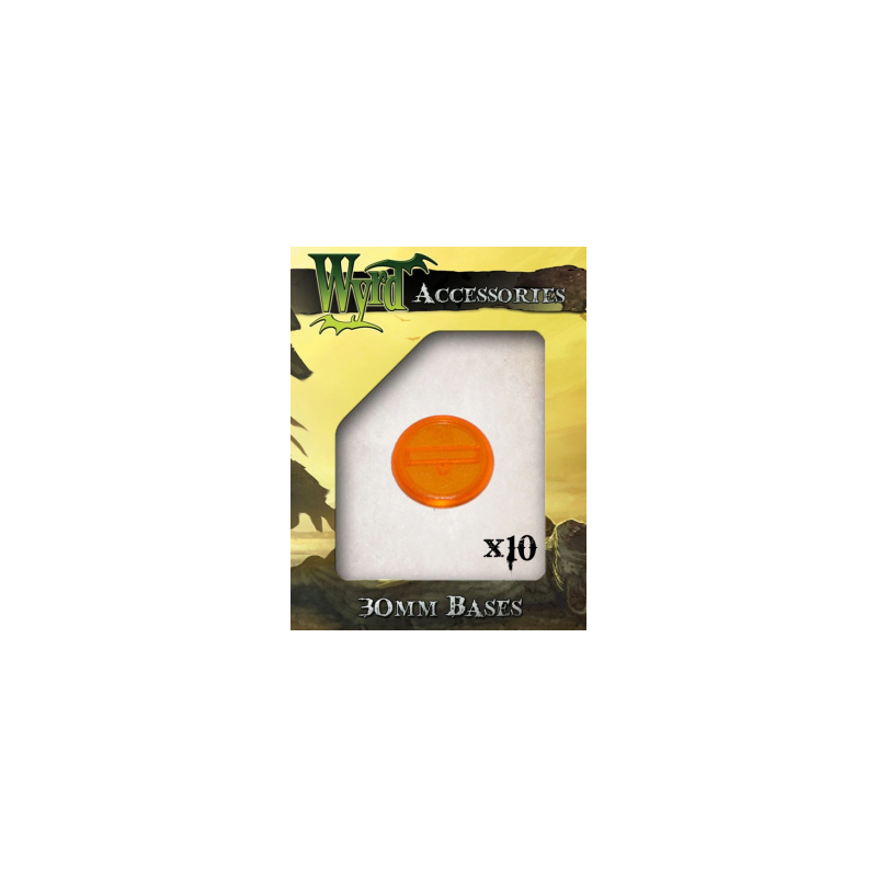 Orange 30mm Translucent Bases (10 pack)