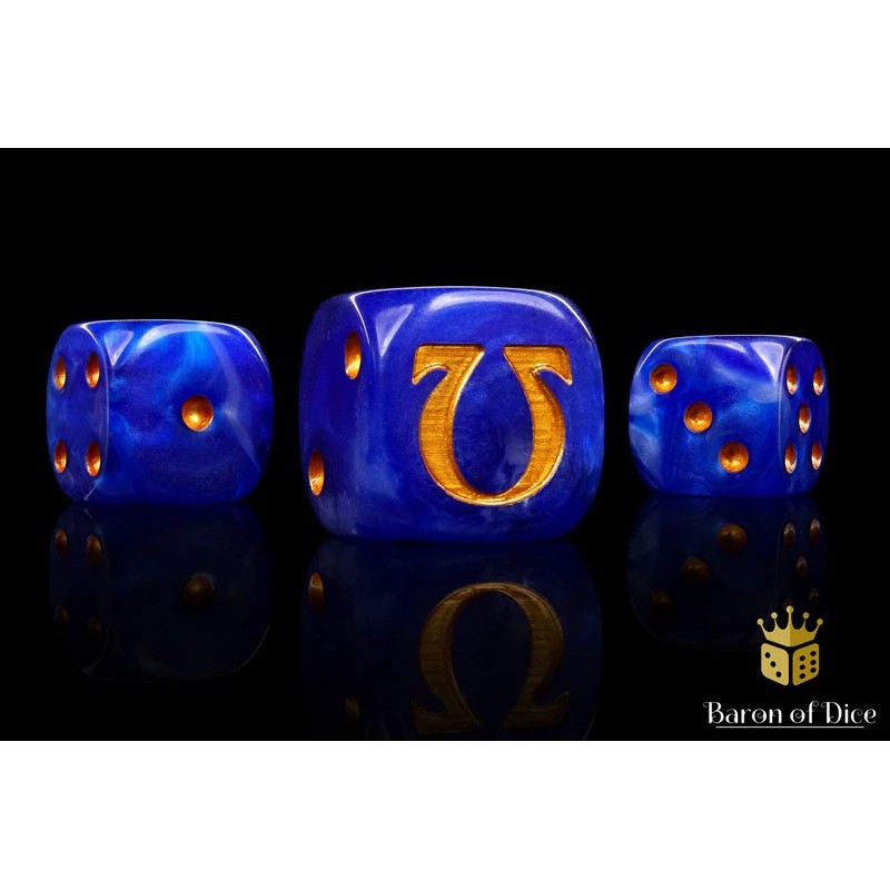 Omega Dice - Gold 25 Stk / round corner