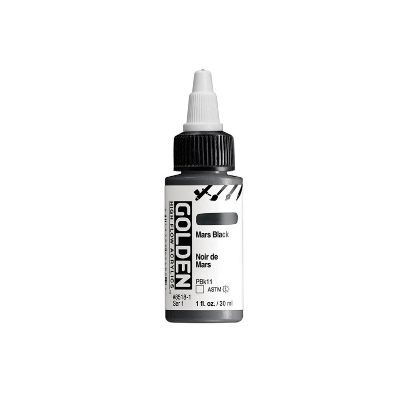 High Flow Acrylfarbe Marsschwarz / Mars Black 30 ml