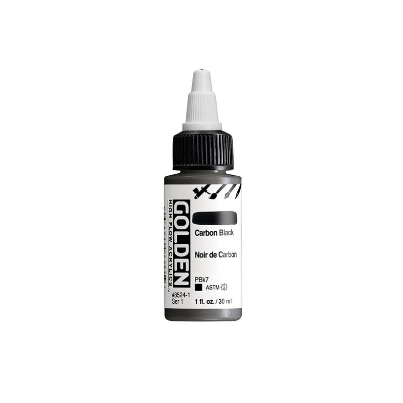 High Flow Acrylfarbe Carbonschwarz / Carbon Black 30 ml