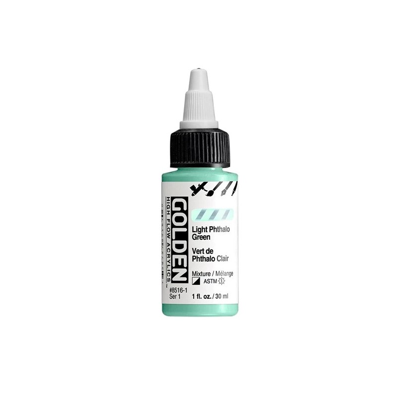 High Flow Acrylfarbe Phthalogrün Hell / light Phthalo Green. 30 ml