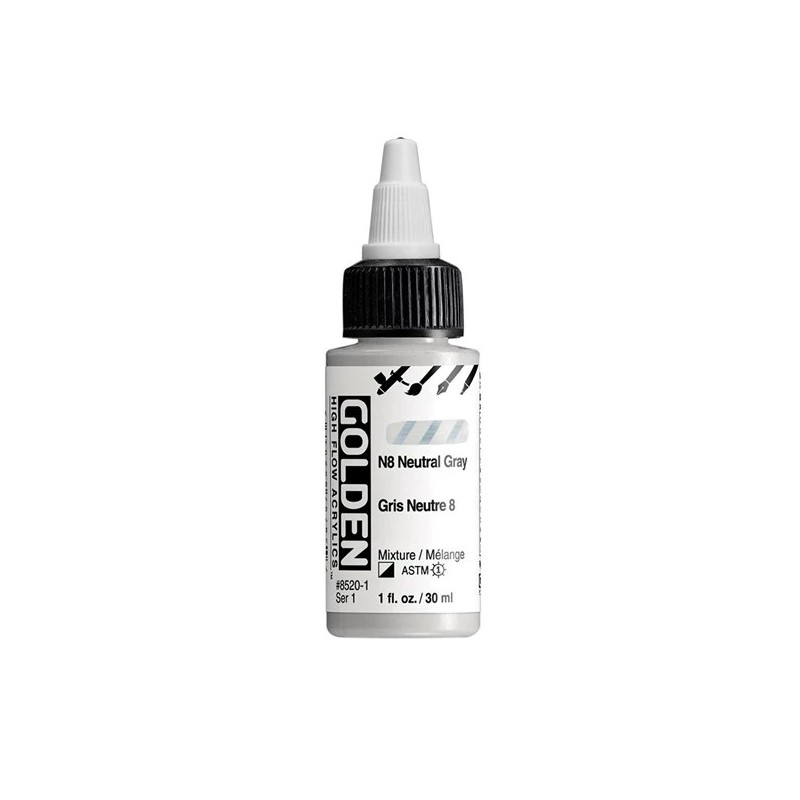 High Flow Acrylfarbe N8 Neutral Grau / N8 Neutral Grey 30 ml