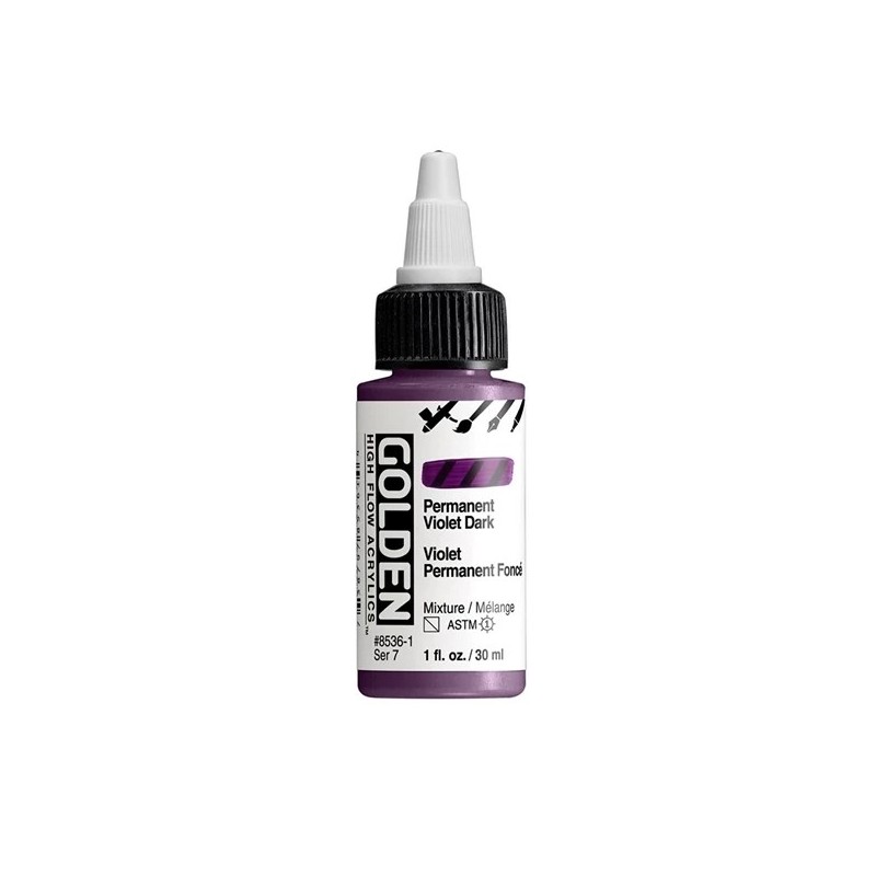 High Flow Acrylfarbe Permanentviolett Dunkel / Permanent Violet Dark 30 ml