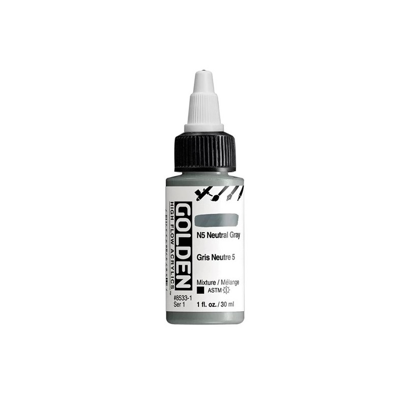 High Flow Acrylfarbe N5 Neutral Grau / N5 Neutral Grey 30 ml