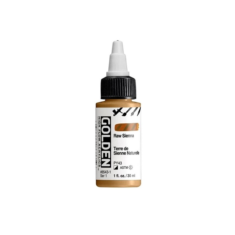 Golden High Flow Acrylfarbe Sienna Natur / Raw Sienna1 Fl. Oz./30 ml