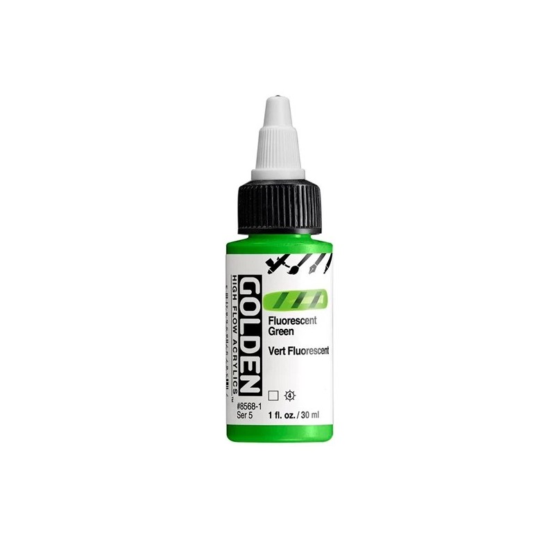 High Flow Acrylfarbe Fluoreszierend Grün / Flourescent Green 30 ml