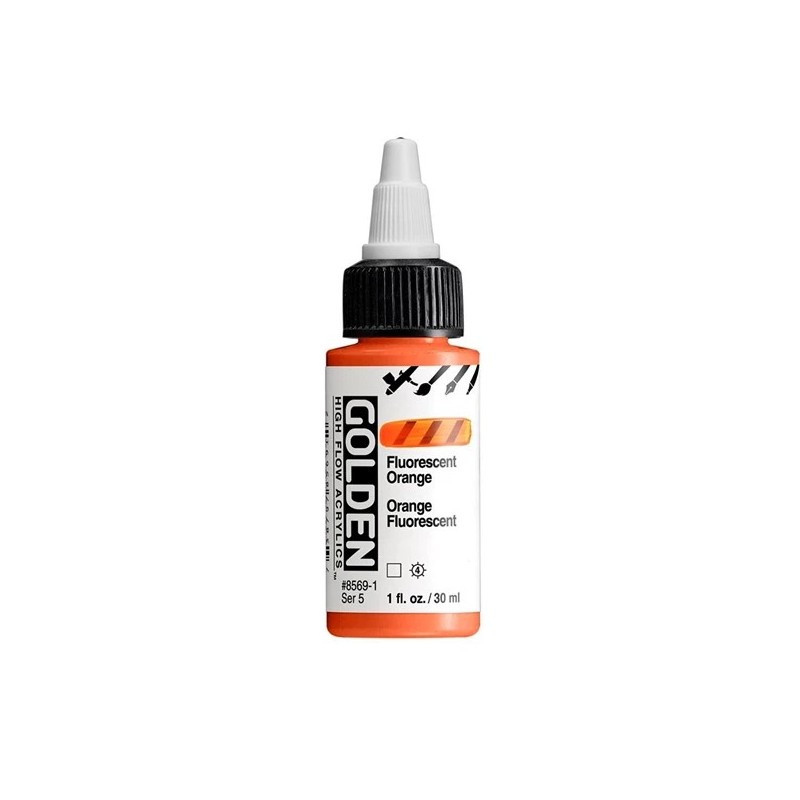 High Flow Acrylfarbe Fluoreszierend Orange 30 ml
