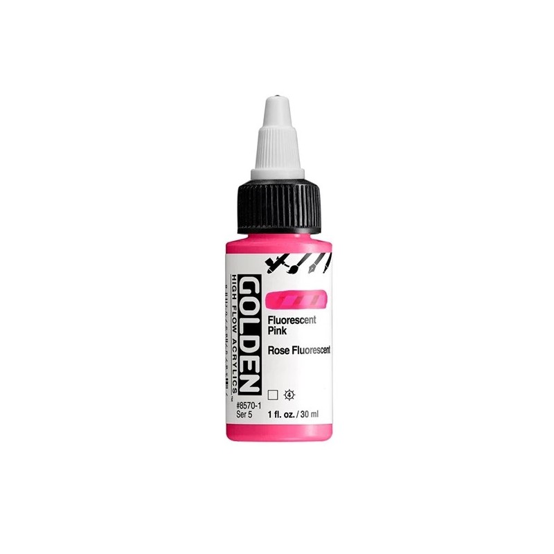 High Flow Acrylfarbe Fluoreszierend Pink 30 ml