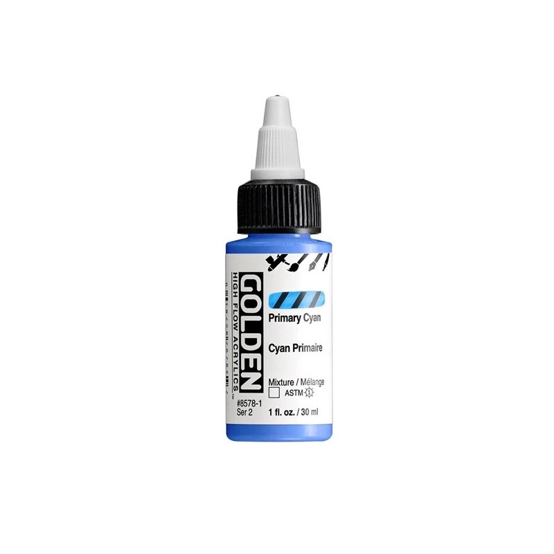 High Flow Acrylfarbe Primarcyan / Primary Cyan 30 ml