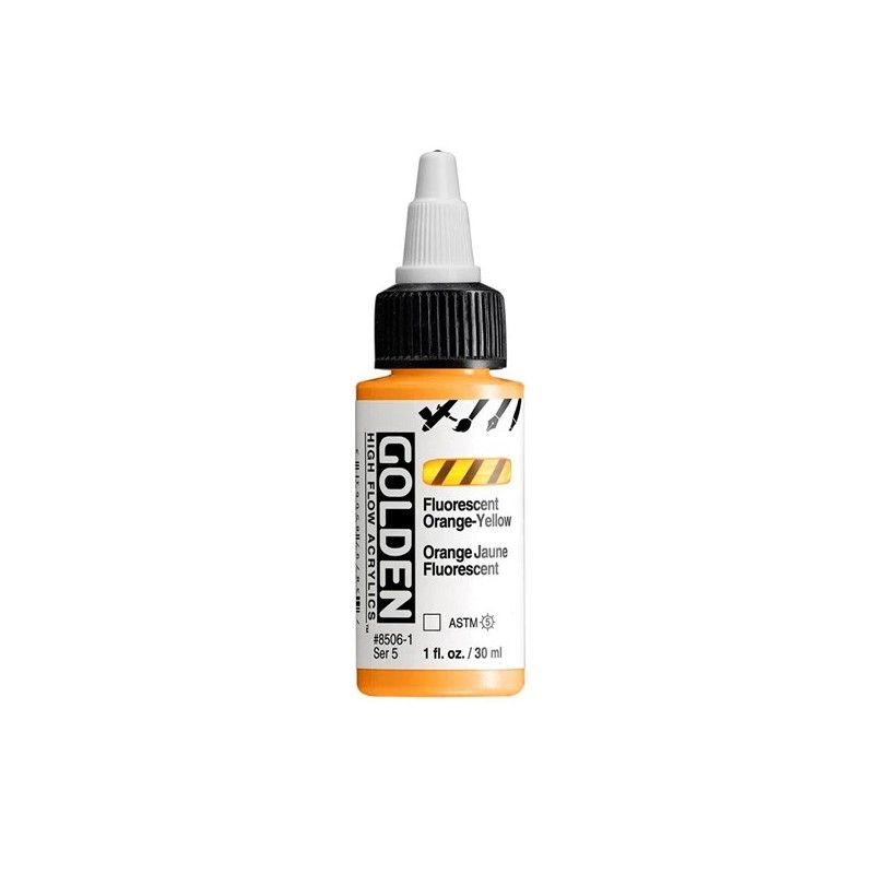High Flow Acrylfarbe  Flourescent Orange Yellow 30 ml