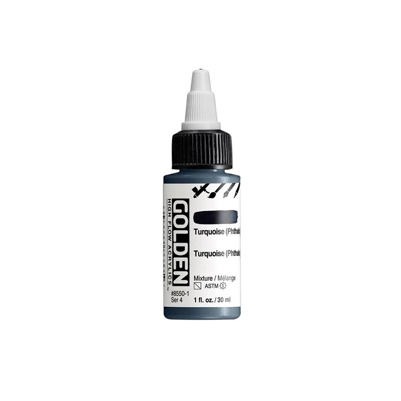 High Flow Acrylfarbe Turquoise (Phthalo) / Phthaloturkis 30 ml