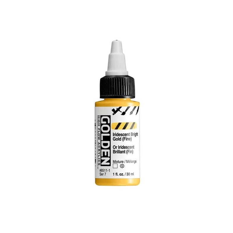 High Flow Acrylfarbe Iridescent bright  Gold (Fine) / Irisierende Glanzgold (Fein) 30 ml