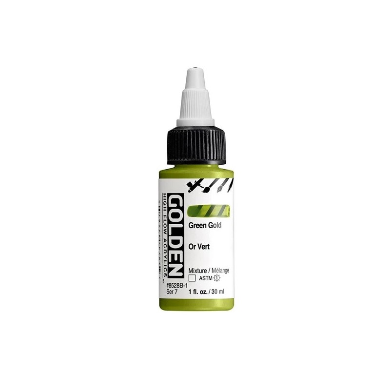 High Flow Acrylfarbe Green Gold / Grüngold 30 ml
