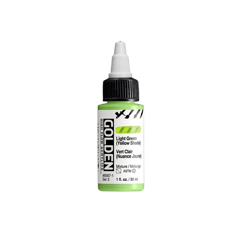 High Flow Acrylfarbe Light Green ( Yellow Shade) / Grün Hell (Gelbton) 30 ml