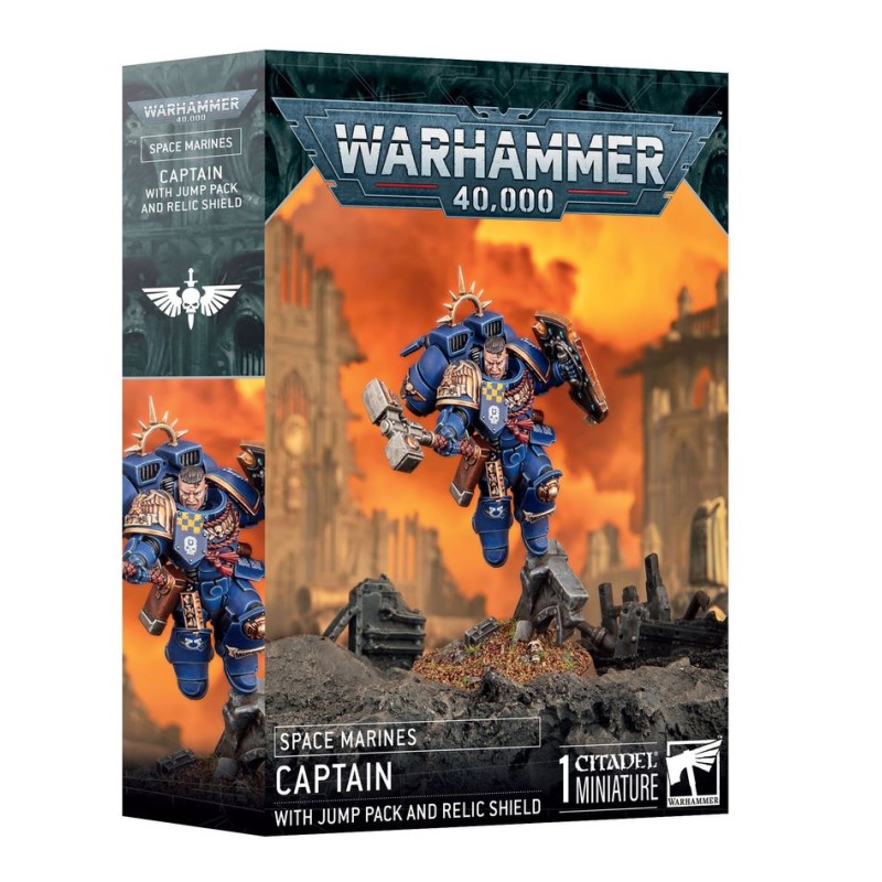 Space Marines Captain mit Sprungmodul und Ehrenschild