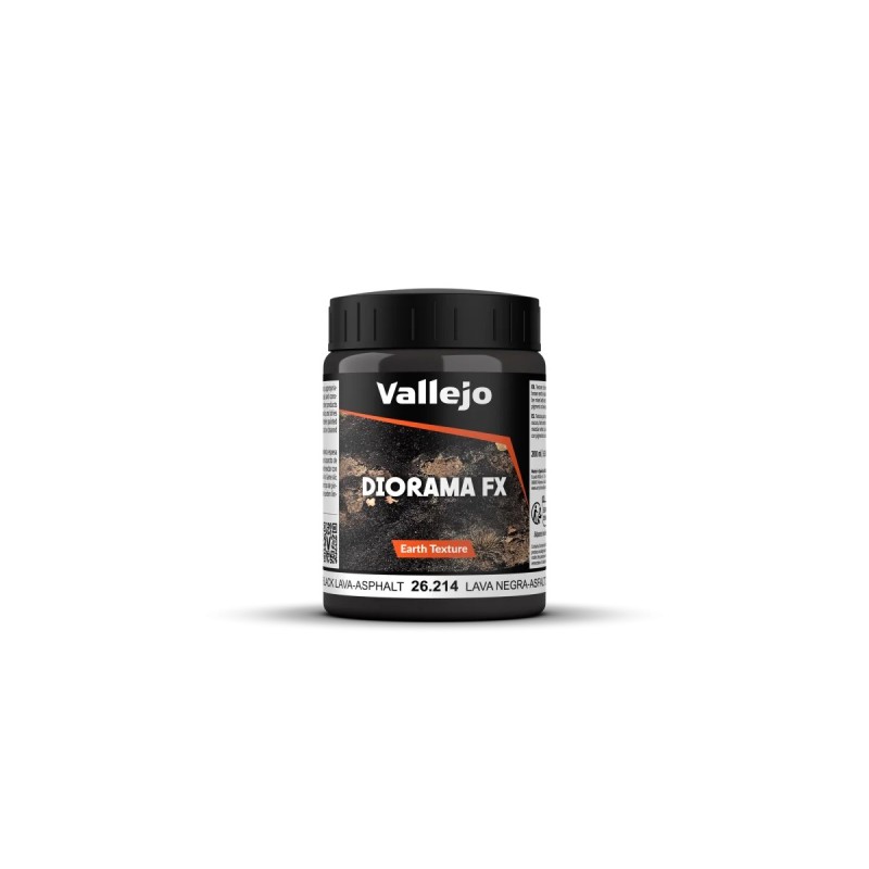 Vallejo Black Lava-Asphalt - Earth Textures 200 ml