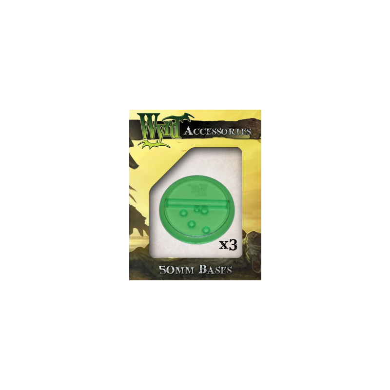 Green 50mm Translucent Bases (3 pack)