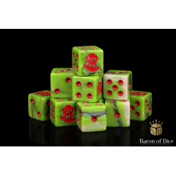 Orc Dice - Red / Square corner 25