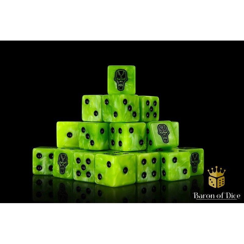 Day of the Dead Dice - Skull / Square corner 25