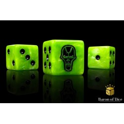 Day of the Dead Dice - Skull / Square corner 25