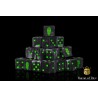 Day of The Dead Dice - Green Coffin Dice / square corner 25